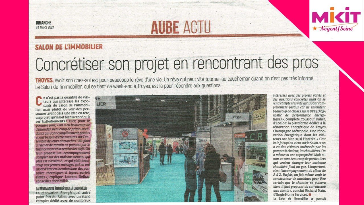 Interview de M. Delhay pour l'Est éclair au Salon de l'Immobilier de Troyes