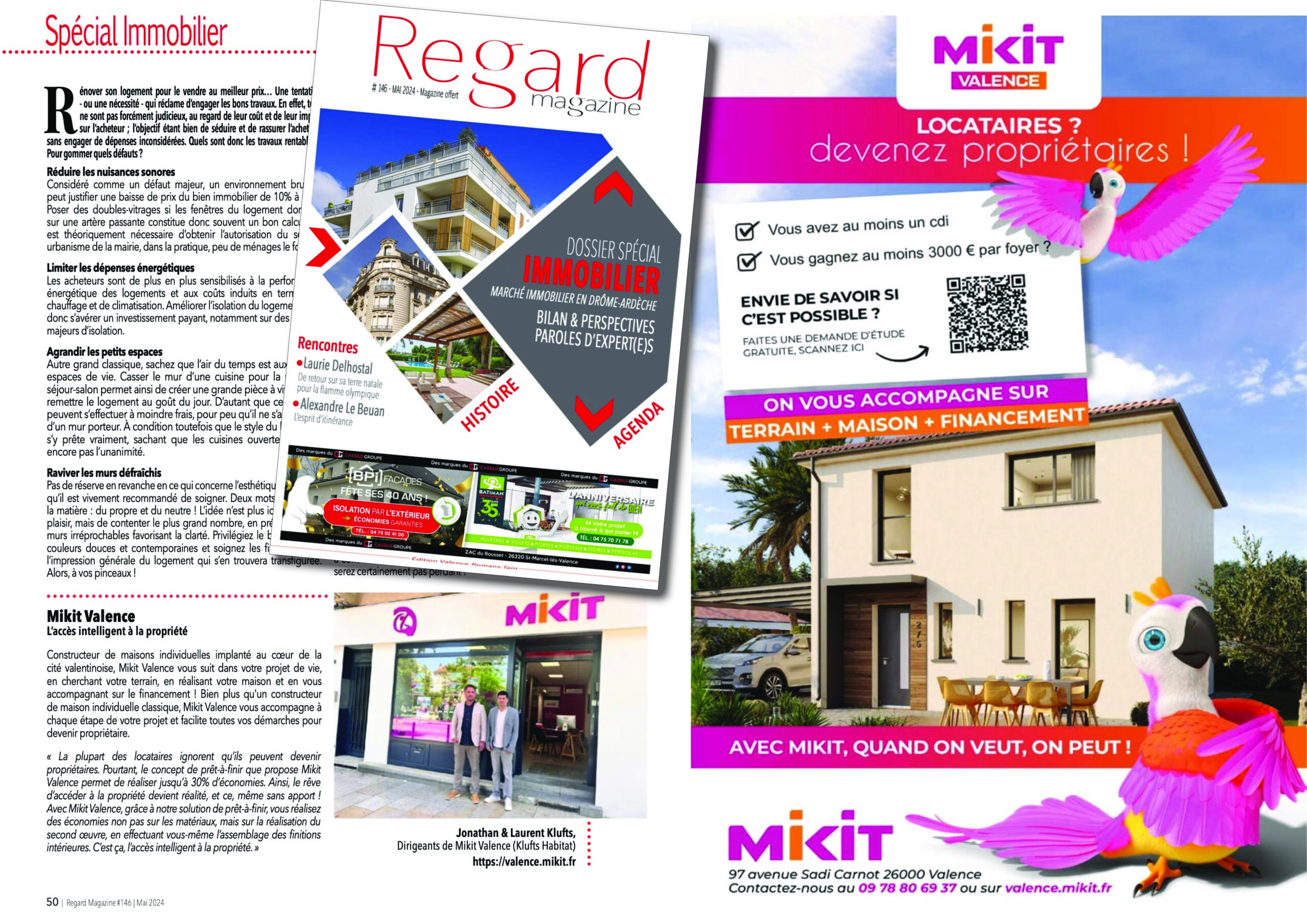 MIKIT Valence dans le magazine gratuit Regard Magazine