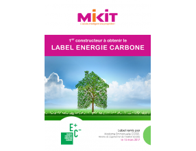 1ER CONSTRUCTEUR NATIONAL À RECEVOIR LE LABEL GOUVERNEMENTAL « ENERGIE POSITIVE ET RÉDUCTION CARBONE » !