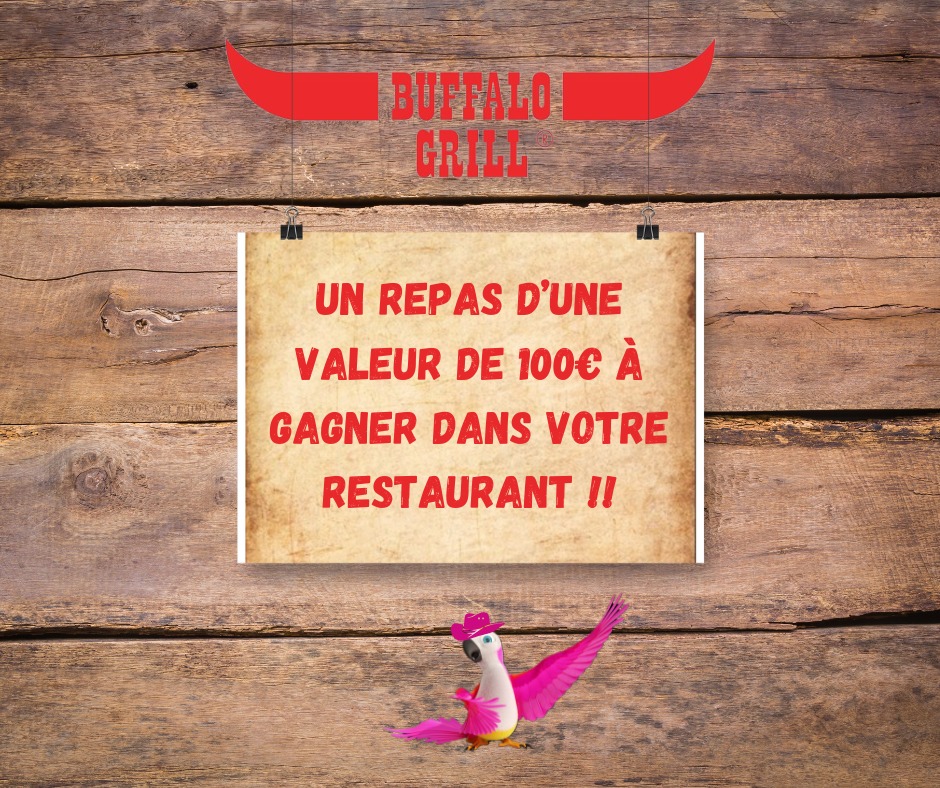 Tentez de gagner un repas d'une valeur de 100€ dans votre restaurant Buffalo Grill Morsbach  grâce à Mikit Constructeur à Sarrebourg et Hoerdt !