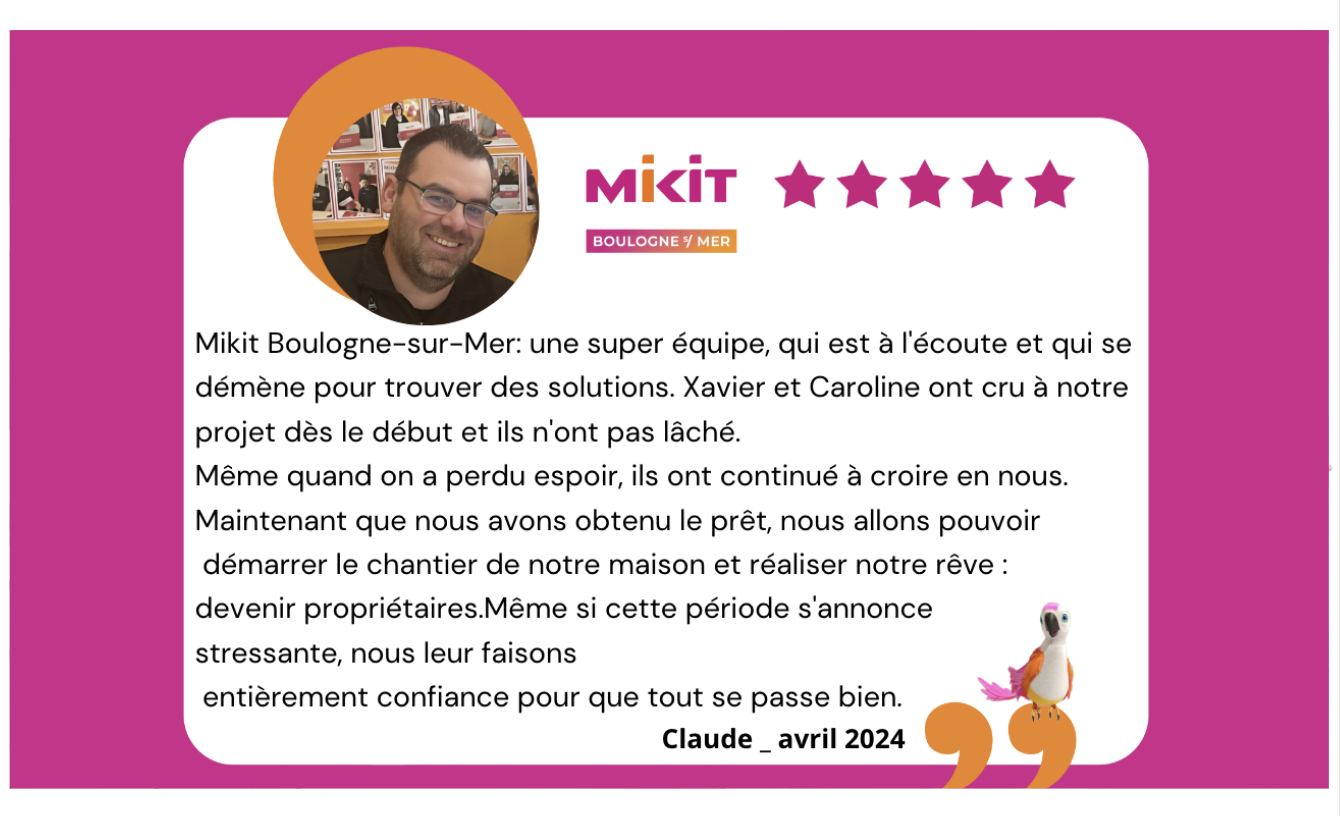 Les avis clients de Mikit Boulogne- sur -mer  - Claude en avril 2024